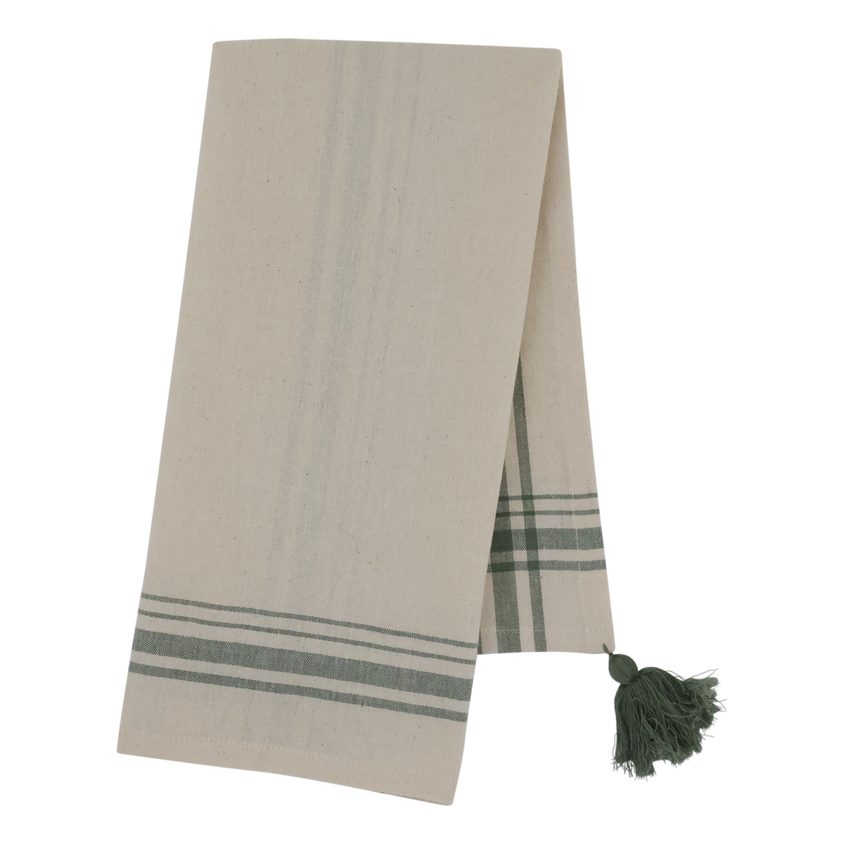 Aix tea towel, green check, 70 x 50 cm