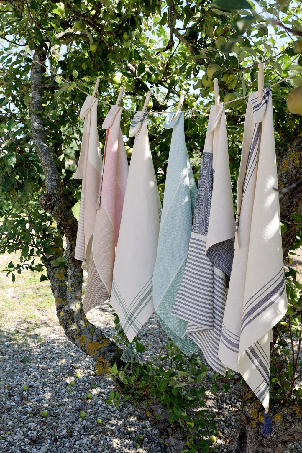 Aix tea towel, green check, 70 x 50 cm