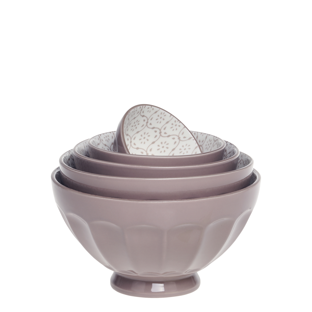 Dubenėlių rinkinys Arés Latte Taupe, 5 vnt.