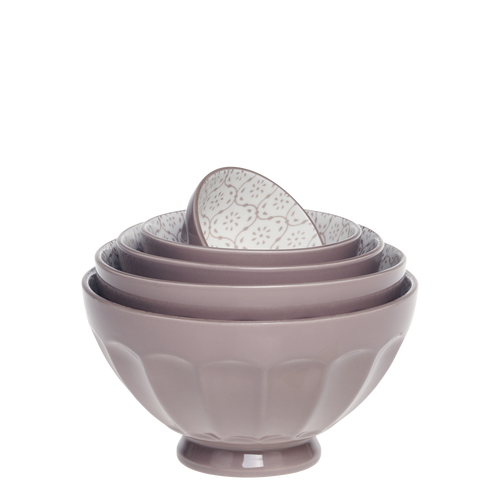 Arés Latte Taupe bowl set, 5 pcs