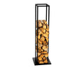 Black Metal log holder, H115 cm