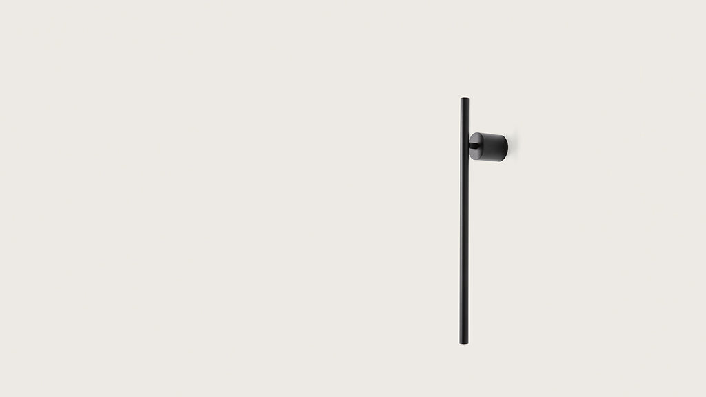 Sieninis šviestuvas Clock, juodas, 60 cm