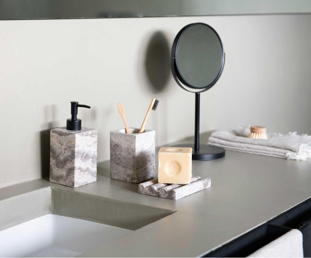 Grey Marble soap dispenser