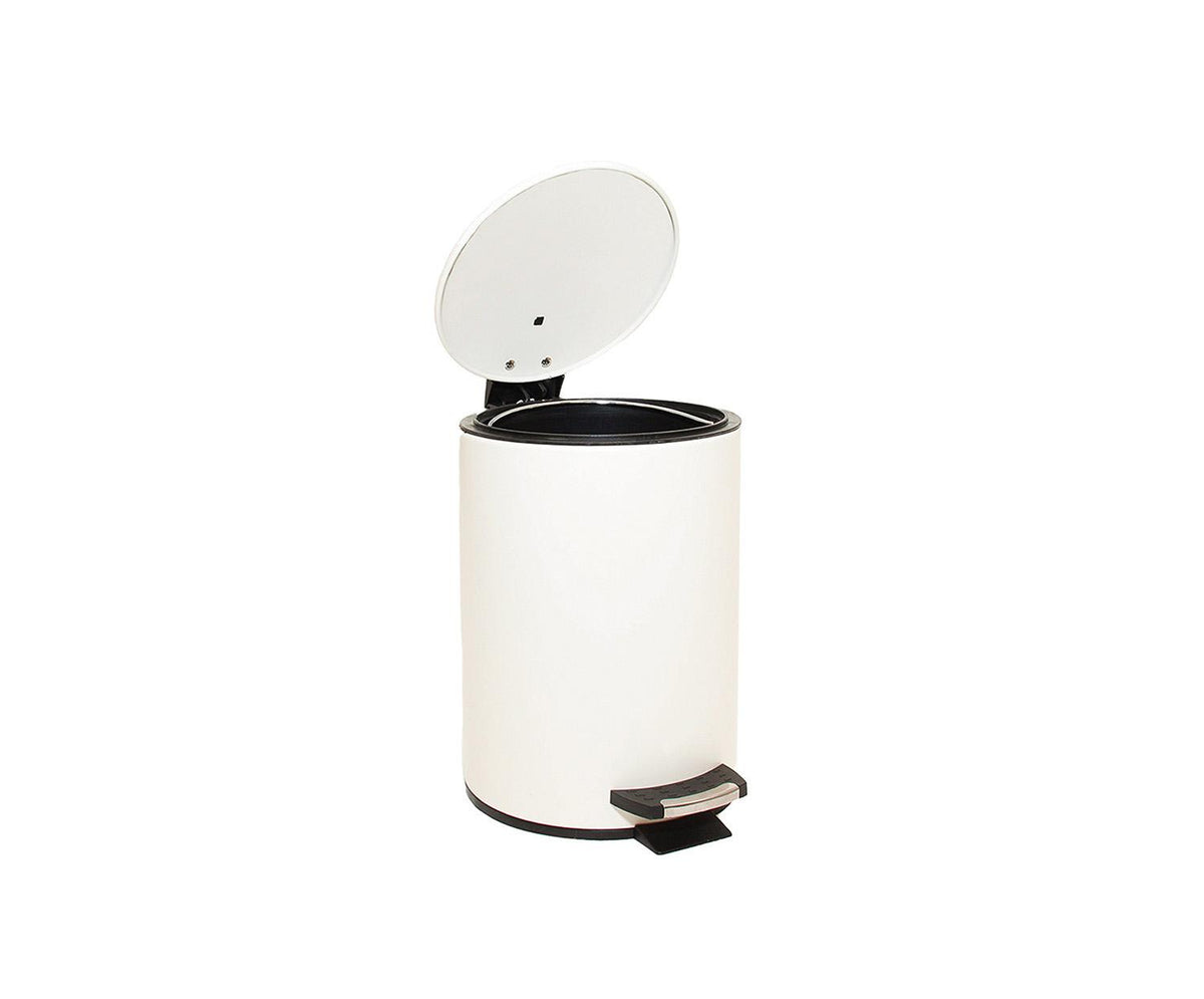 Šiukšlių dėžė su pedalu Off White, 3 l
