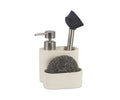 Travertine soap dispenser with sponge