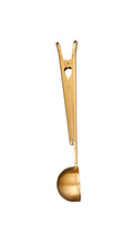 Metal coffee scoop with bag clip