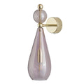 Smykke wall lamp, Obsidian / Gold, Ø12.5 cm