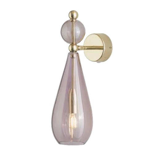 Smykke wall lamp, Obsidian / Gold, Ø12.5 cm