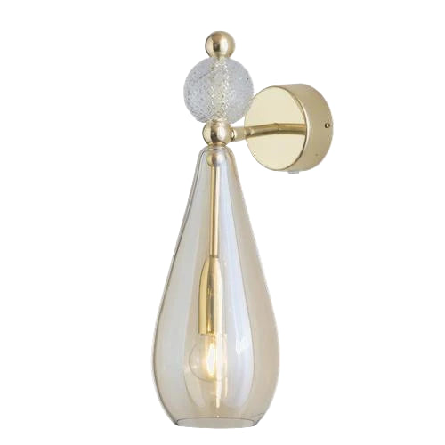 Sieninis šviestuvas Smykke Smokey Gold with Crystal Ball / Gold, ø12.5 cm