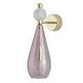 Smykke wall lamp, Obsidian with Crystal Ball / Gold, ø12.5 cm