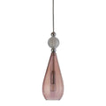 Smykke pendant lamp, Obsidian with Crystal Ball / Silver, Ø12.5 cm