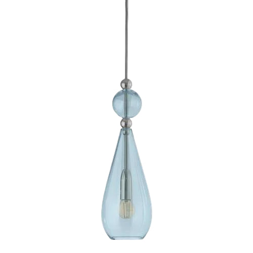 Smykke pendant lamp, Topaz Blue / Silver, Ø12.5 cm