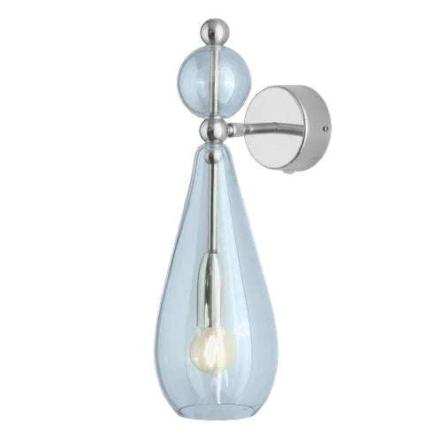 Sieninis šviestuvas Smykke Topaz Blue / Silver, Ø12.5 cm