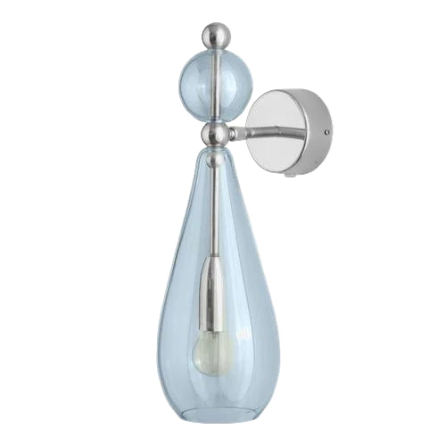 Sieninis šviestuvas Smykke Topaz Blue / Silver, Ø12.5 cm