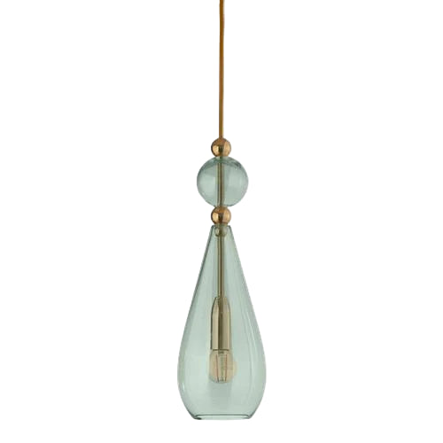Smykke pendant lamp, Forest Green / Gold, Ø12.5 cm