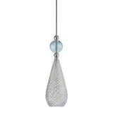 Pakabinamas šviestuvas Smykke Crystal with Topaz Blue Ball / Silver, Ø12.5 cm