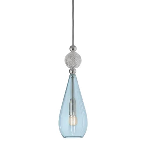 Pakabinamas šviestuvas Smykke Topaz Blue with Crystal Ball / Silver, Ø12.5 cm