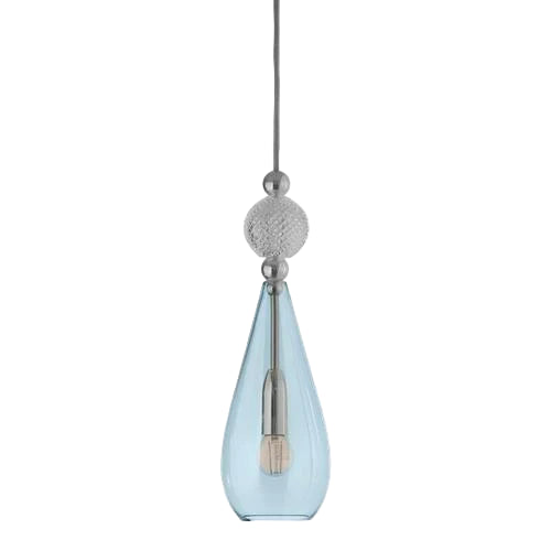 Pakabinamas šviestuvas Smykke Topaz Blue with Crystal Ball / Silver, Ø12.5 cm