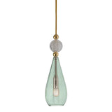 Pakabinamas šviestuvas Smykke Forest Green with Crystal Ball / Gold, Ø12.5 cm