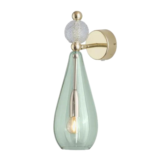 Sieninis šviestuvas Smykke Forest Green with Crystal Ball / Gold, ø12.5 cm