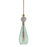 Pakabinamas šviestuvas Smykke Forest Green with Crystal Ball / Gold, Ø12.5 cm
