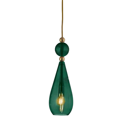 Smykke pendant lamp, Ivy Green / Gold, Ø12.5 cm