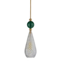 Smykke pendant lamp, Crystal with Ivy Green Ball / Gold, Ø12.5 cm