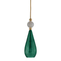 Smykke pendant lamp, Ivy Green with Crystal Ball / Gold, Ø12.5 cm