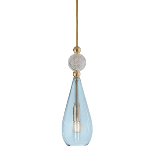 Pakabinamas šviestuvas Smykke Topaz Blue with Crystal Ball / Gold, Ø12.5 cm