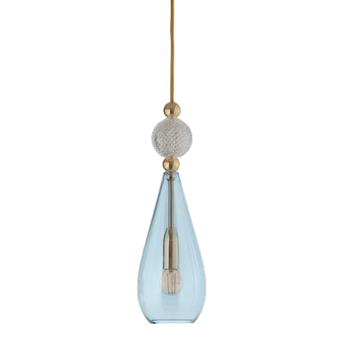 Pakabinamas šviestuvas Smykke Topaz Blue with Crystal Ball / Gold, Ø12.5 cm