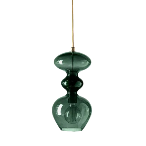 Futura pendant lamp, Ivy Green / Gold, H37 cm
