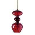 Futura pendant lamp, Ruby / Gold, H37 cm