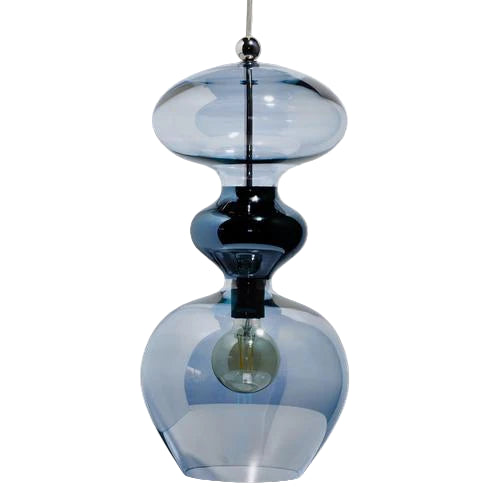 Futura pendant lamp, Deep Blue / Silver, H51 cm