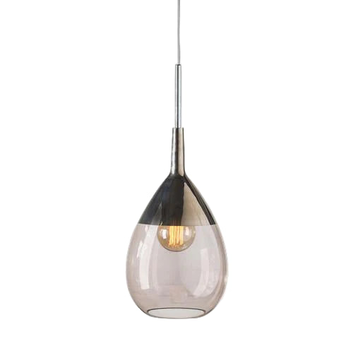 Lute M pendant lamp, Obsidian / Platinum, H49 cm