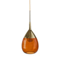 Lute M Rust / Gold pendant lamp, H49 cm