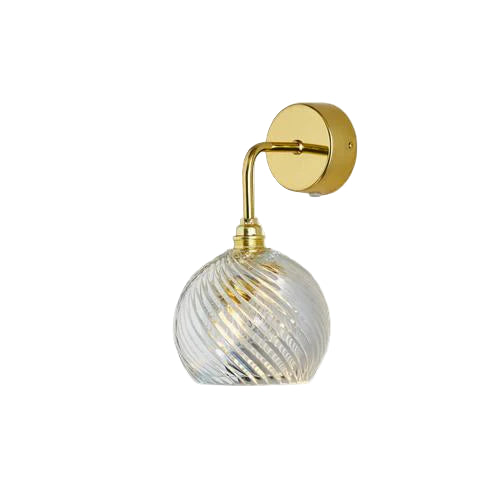 Rowan Crystal S wall lamp, Swirl Gold, ø15.5 cm