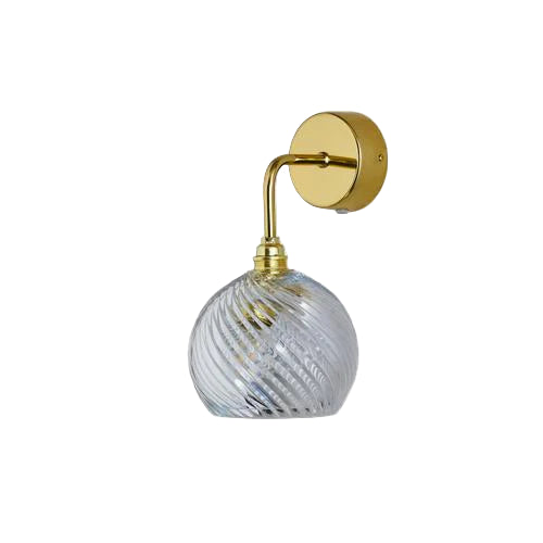 Rowan Crystal S wall lamp, Swirl Silver, ø15.5 cm