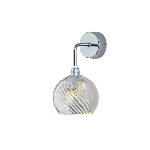 Rowan Crystal S wall lamp, Swirl Gold, ø15.5 cm