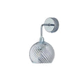 Rowan Crystal S wall lamp, Swirl Silver, ø15.5 cm