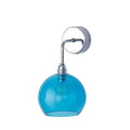 Rowan wall lamp, Pool Blue / Silver, ø15.5 cm