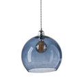 Rowan L Deep Blue Silver pendant lamp, Ø28 cm