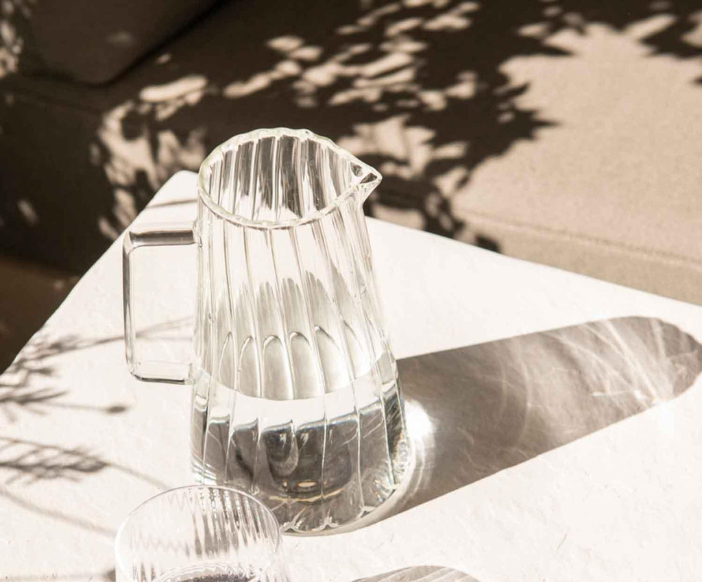 Stripes glass jug, 1 litre