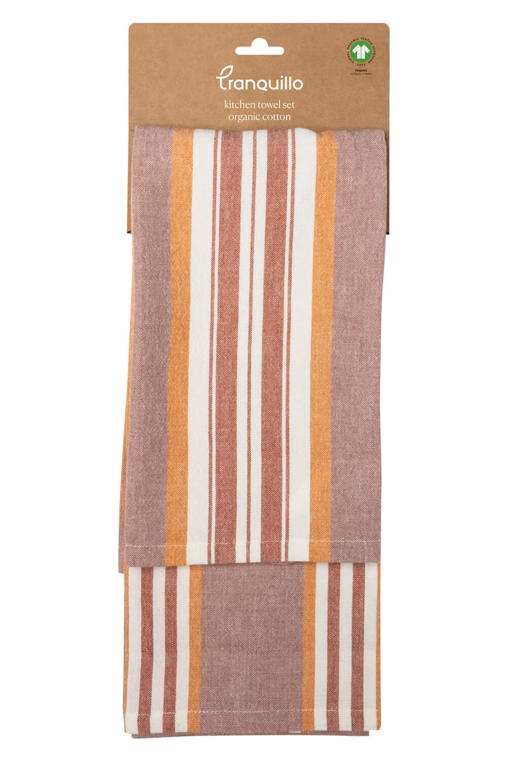 Stripes tea towel set, pink, 2 pcs