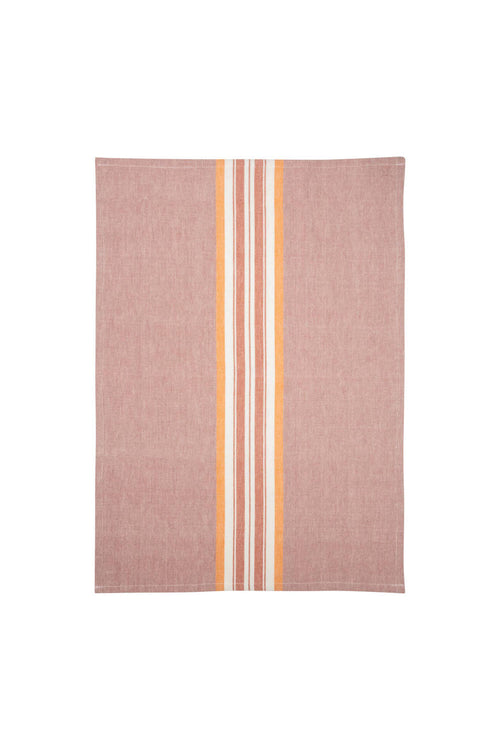 Stripes tea towel set, pink, 2 pcs