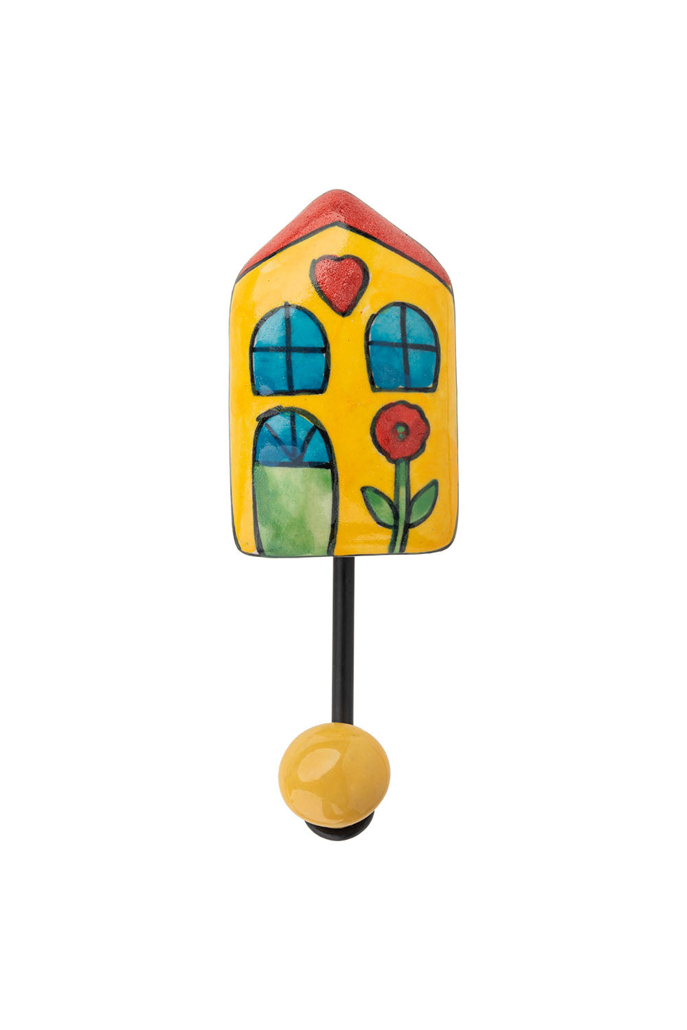 House wall hook, yellow