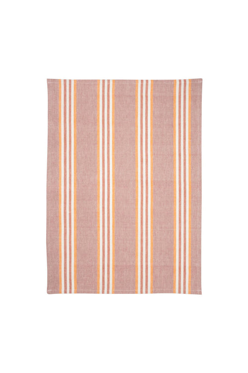 Stripes tea towel set, pink, 2 pcs
