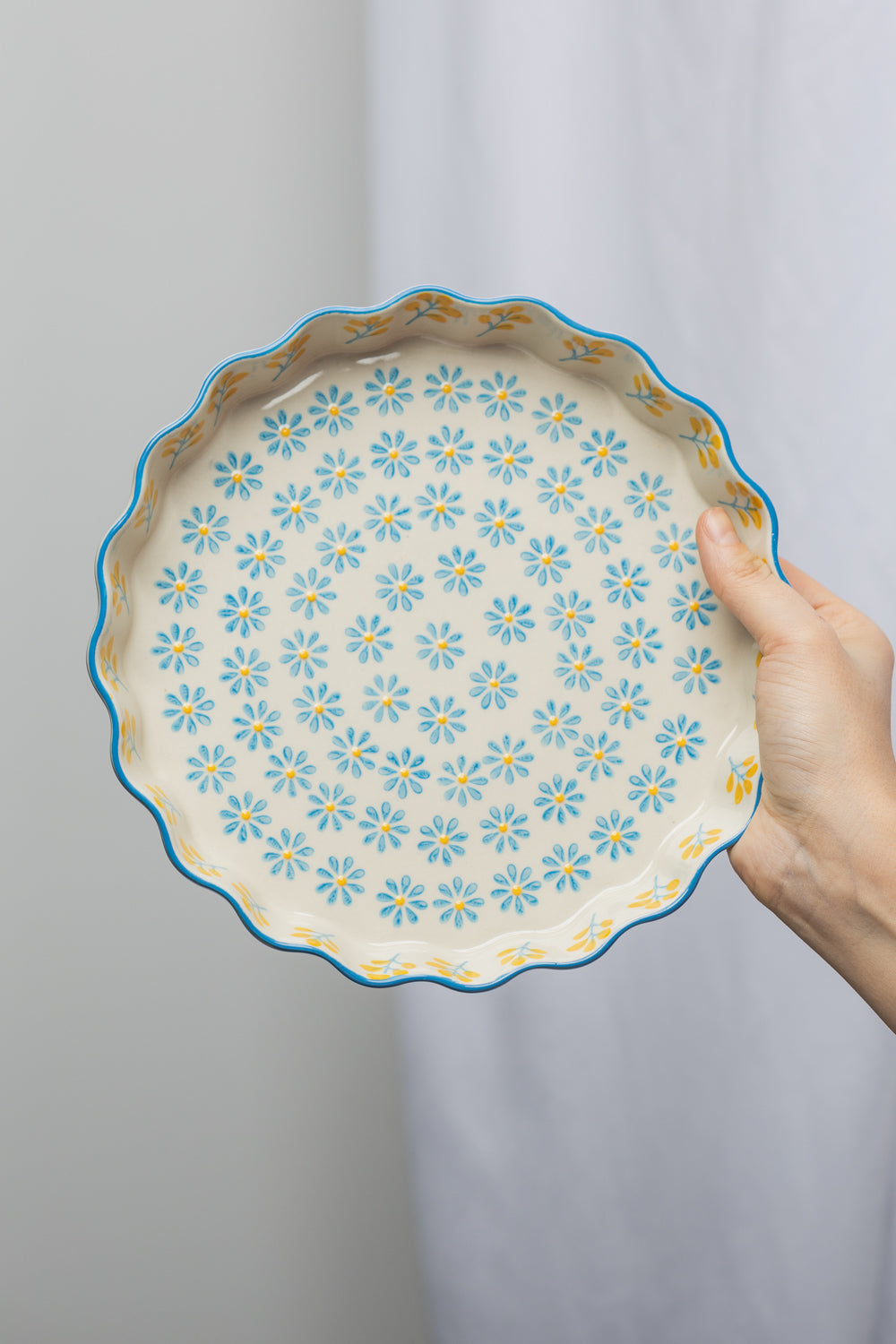 Kepimo indas Floral Ø22 cm, mėlynas