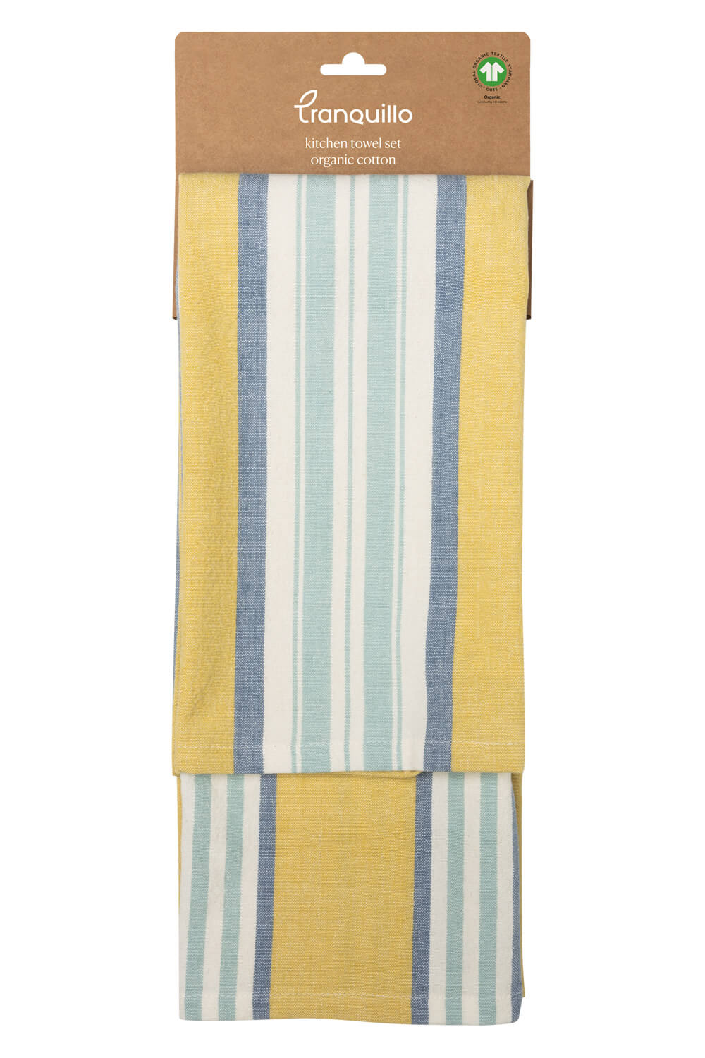 Virtuvinių rankšluosčių rinkinys Stripes, geltonas, 2 vnt.