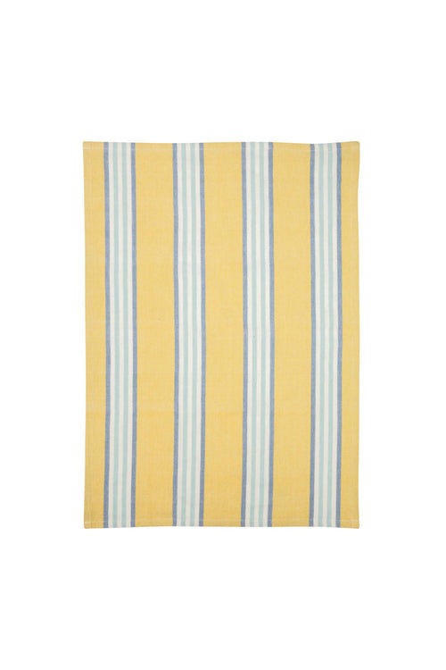 Stripes tea towel set, yellow, 2 pcs