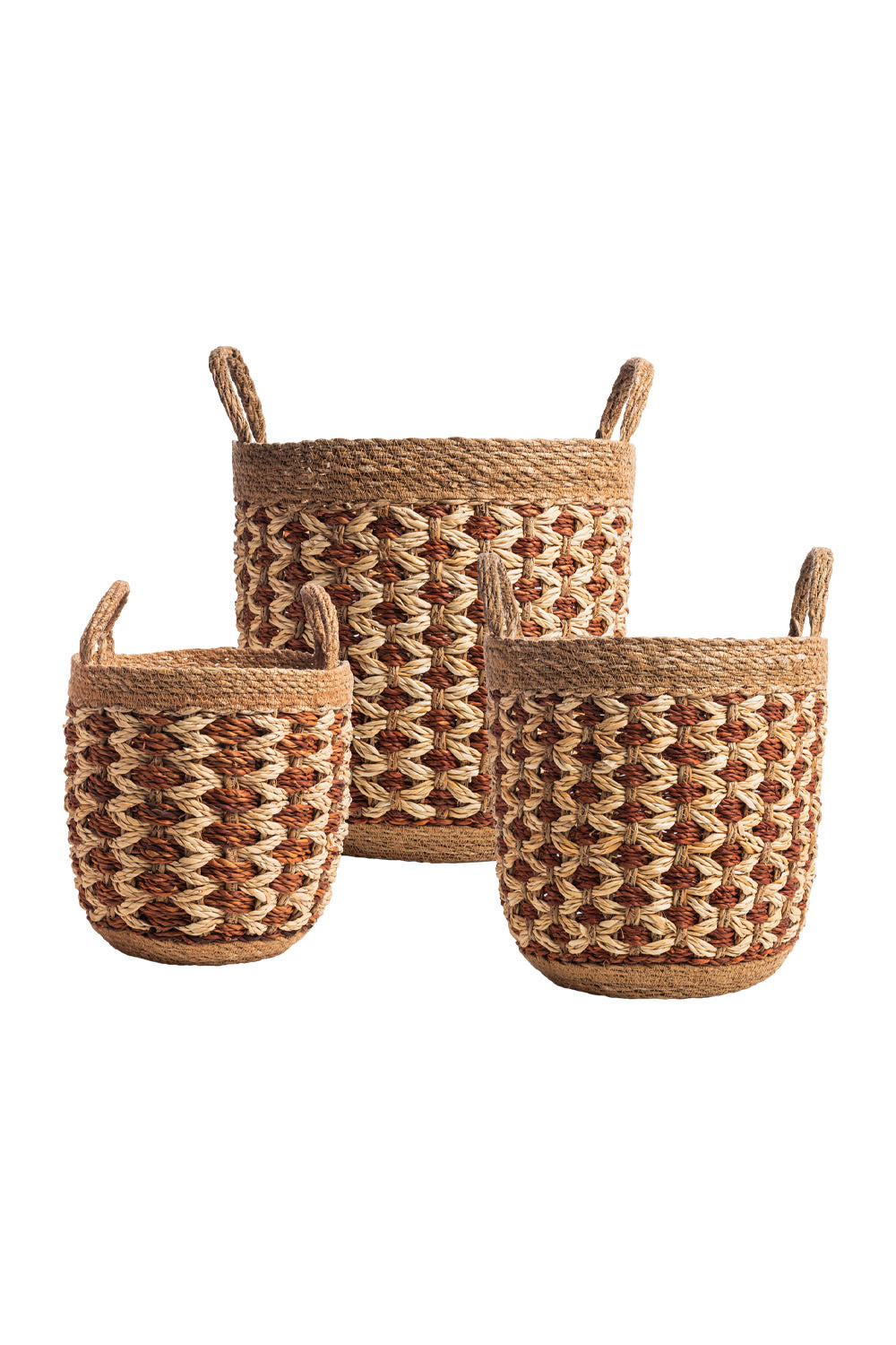 Seagrass basket with handles